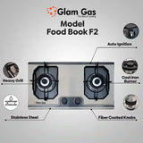 Food Book 2 Burner - Compact Built-In Hob with Safety Features