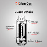 30 Gallon Electric + Gas Geyser | Stainless Steel & Color Body