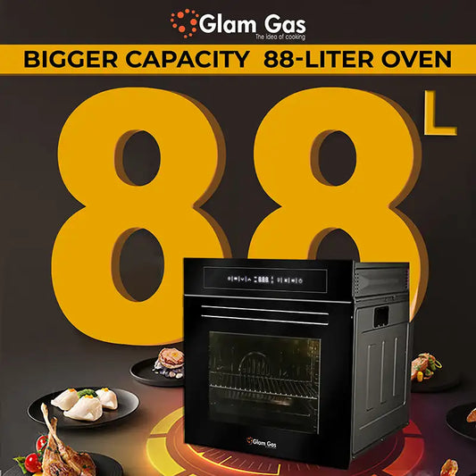 Glam Gas Built-in Oven A68-SF3 – 88L Large Capacity Oven | Glam Gas Oven | Built in Oven | Electric Oven