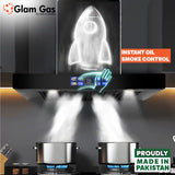 Glam Gas Range Hood | Thunder-12 | Kitchen Hood | T shape Chimney | 75,90 cm
