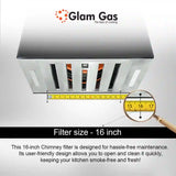 Glam Gas Hood | Island Glow | Kitchen Hood | Chimney