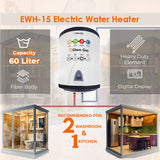 Electric Water Heater Geyser – EWH Series (40L, 50L, 60L) | Glam Gas