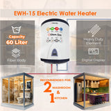 Electric Water Heater Geyser – EWH Series (40L, 50L, 60L) | Glam Gas