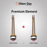 Glam Gas Water Heater | Water Heater | Geyser | 50 Gallon Stainless Steel 8x8 Gauge