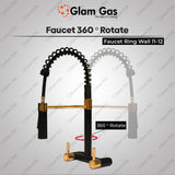 Glam Gas Faucet Wall 11-12 Ring Black | Nalka | Tuti | Nal | Nalka