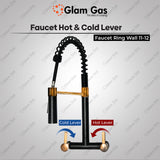 Glam Gas Faucet Wall 11-12 Ring Black | Nalka | Tuti | Nal | Nalka
