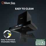 Glam Gas Range Hood | Thunder-11 | Kitchen Hood | T shape Chimney | 75,90 cm