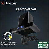Glam Gas Range Hood | Thunder-12 | Kitchen Hood | T shape Chimney | 75,90 cm