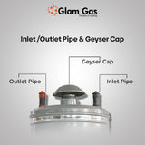 30 Gallon Electric + Gas Geyser | Stainless Steel & Color Body