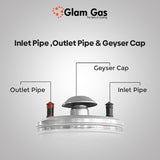 Glam Gas Water Heater | Water Heater | Geyser | 50 Gallon Stainless Steel 8x8 Gauge