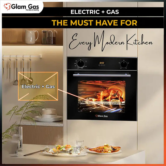 Glam Gas Black Forest Gas+Electric Oven | Glam Gas Oven | Built in Oven | Gas+Electric Oven