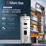 Glam Gas Water Heater | Water Heater | Geyser | 50 Gallon Stainless Steel 8x8 Gauge