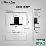 Glam Gas Range Hood | Thunder-11 | Kitchen Hood | T shape Chimney | 75,90 cm