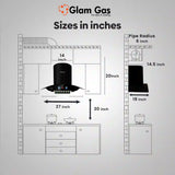 Glam Gas Range Hood | G-12 | Kitchen Hood | Chimney