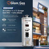 Glam Gas Water Heater | Water Heater | Geyser | 50 Gallon Stainless Steel 11x11 Gauge