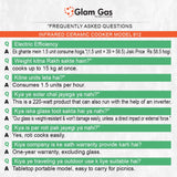 Glam Gas | Hot Glow-912 | Infrared Ceramic Cooker | Hot Plate | Choolah
