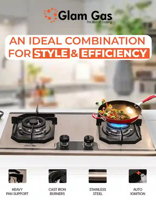 Load image into Gallery viewer, Food Book 2 Burner - Compact Built-In Hob with Safety Features
