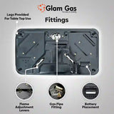 Food Book 2 Burner - Compact Built-In Hob with Safety Features