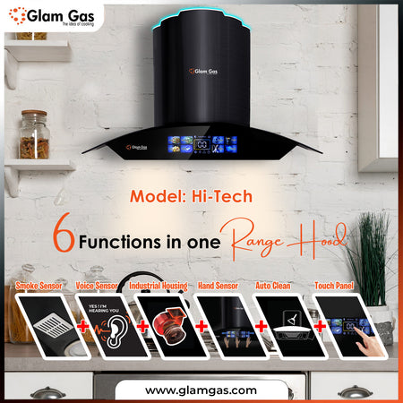 Glam Gas Range Hood | Hi Tech | Kitchen Hood | Chimney