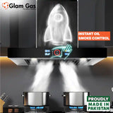 Glam Gas Range Hood | Thunder | Kitchen Hood | T shape Chimney | 75,90 cm