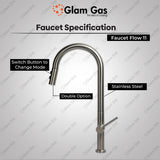 Glam Gas Combo Deal – Sink F-10 with Flow-11 Faucet | Single Bowl Stainless Steel Sink