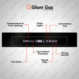 Glam Gas Built-in Oven A68-SF3 – 88L Large Capacity Oven | Glam Gas Oven | Built in Oven | Electric Oven