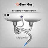 Glam Gas Combo Deal – Sink F-02 with Flow-12 Faucet | Double Bowl Stainless Steel Kitchen Sink