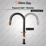 Glam Gas Combo Deal – Sink F-02 with Flow-12 Faucet | Double Bowl Stainless Steel Kitchen Sink