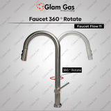Glam Gas Combo Deal – Sink F-10 with Flow-11 Faucet | Single Bowl Stainless Steel Sink
