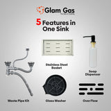 Glam Gas Sink-Lifestyle 12 | Stainless steel sink | Kitchen Sink | Double Kitchen Bowl | Kitchen Basin