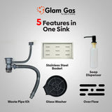Glam Gas Sink-Lifestyle 11 | Stainless steel sink | Kitchen Sink | Single Kitchen Bowl | Kitchen Basin