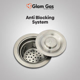 Glam Gas Sink-Lifestyle 6-6 Texture Kitchen Sink | Stainless steel sink | Kitchen Sink | Single Kitchen Bowl | Kitchen Basin