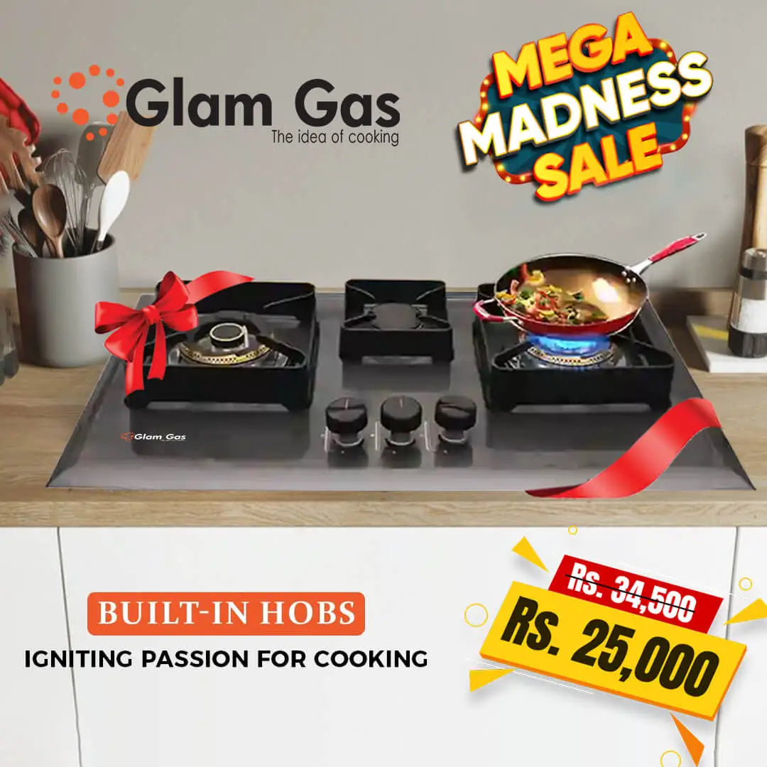 Black Berry Built-in Hob | 3 Burner Stainless Steel Stove in Pakistan