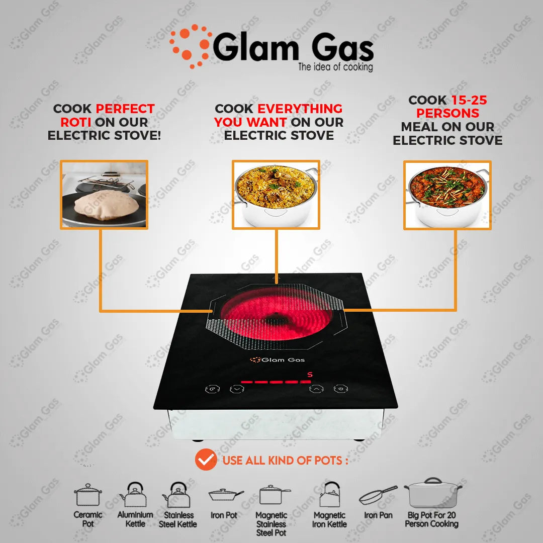 Glam Gas | Hot Glow-B120 | Infrared Ceramic Cooker | Hot Plate | Choolah