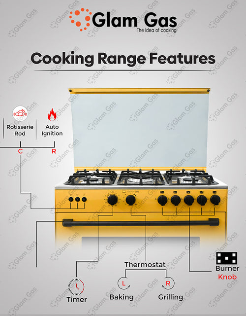 Load image into Gallery viewer, Cooking Range Chef 34&#39; Yellow
