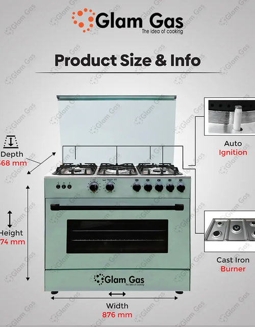 Load image into Gallery viewer, Chef 34 Green Cooking Range - Style &amp; Functionality
