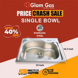 Glam Gas Sink F-10 | Stainless steel sink | Kitchen Sink | Single Kitchen Bowl | Kitchen Basin
