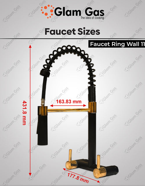 Load image into Gallery viewer, Faucet Wall 11-12 Ring Black
