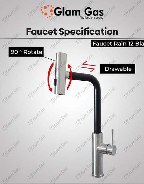 Load image into Gallery viewer, Faucet Rain-12 Black
