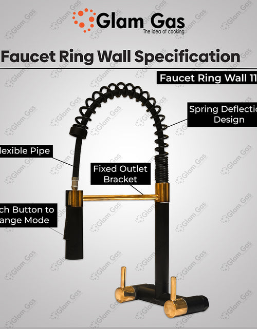 Load image into Gallery viewer, Faucet Wall 11-12 Ring Black
