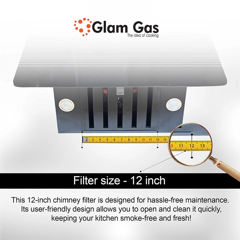 Glam Gas Range Hood | Orbit-12 | Kitchen Hood | Chimney