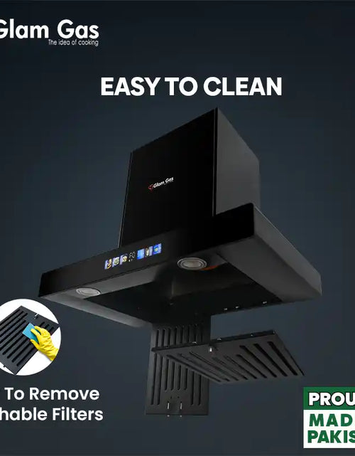 Load image into Gallery viewer, Glam Gas Range Hood | Thunder-11 | Kitchen Hood | T shape Chimney | 75,90 cm
