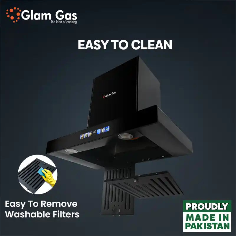 Glam Gas Range Hood | Thunder-11 | Kitchen Hood | T shape Chimney | 75,90 cm