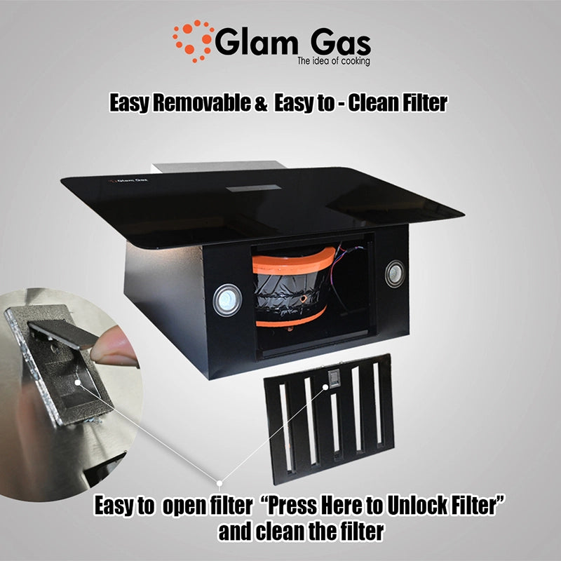 Glam Gas Range Hood | Smoke-up 12 | Kitchen Hood | Chimney