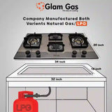 Ford | Hob 4 Burner | Stainless Steel |  Modern Stove for Stylish Kitchens