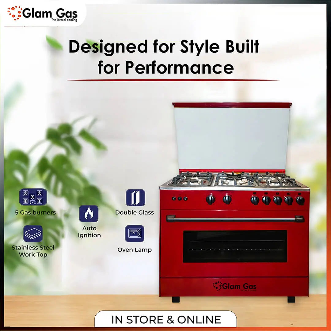 Chef 34 Red Cooking Range – Stylish & Powerful Performance