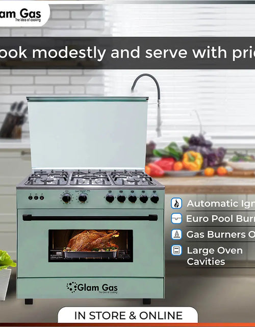 Load image into Gallery viewer, Chef 34 Green Cooking Range - Style &amp; Functionality
