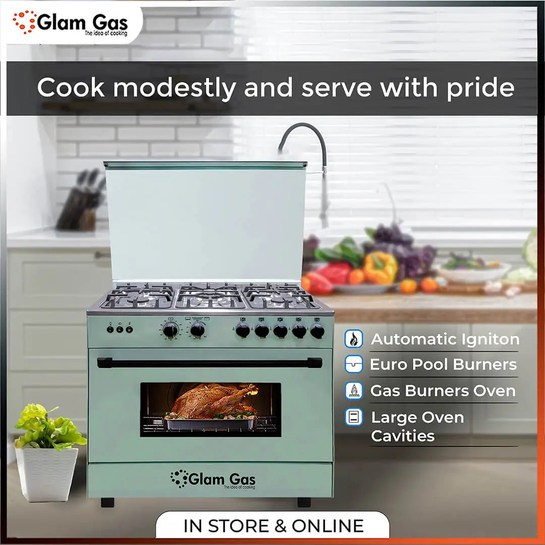 Chef 34 Green Cooking Range - Style & Functionality