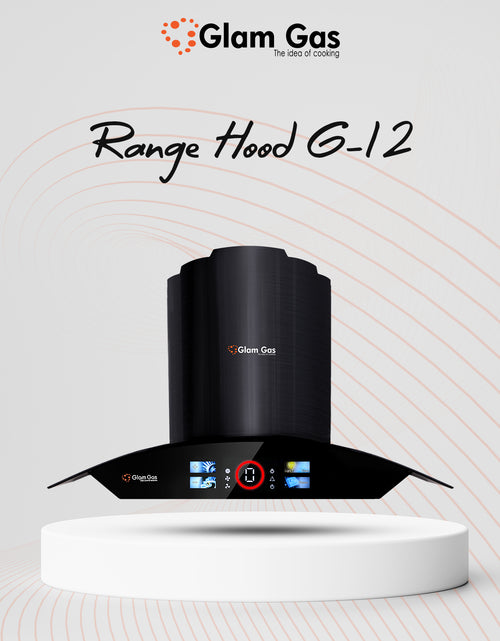 Load image into Gallery viewer, Glam Gas Range Hood G-12 Black | Custom Range Hood Online Shop Now in.
