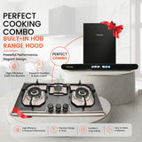 Glam Gas 2 in 1 Combo Pack Built-In Hob and Range Hood matching kitchen bundle price Pakistan